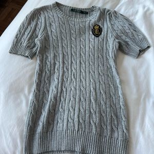 Ralph Lauren cable knit short sleeve sweater